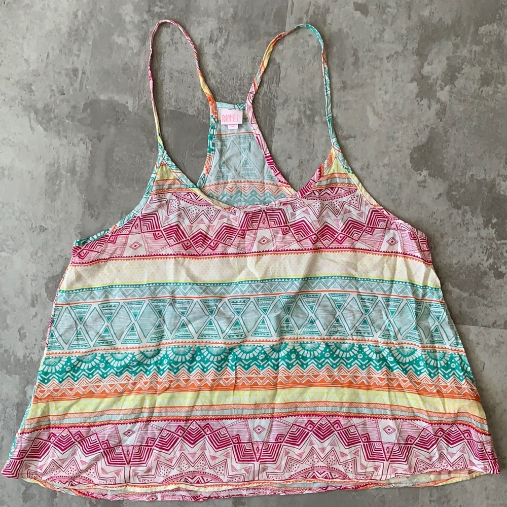 Make+model rayon racerback tank